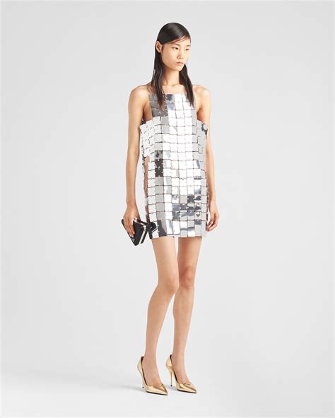 prada maxi dress|Silver Chainmail square maxi.